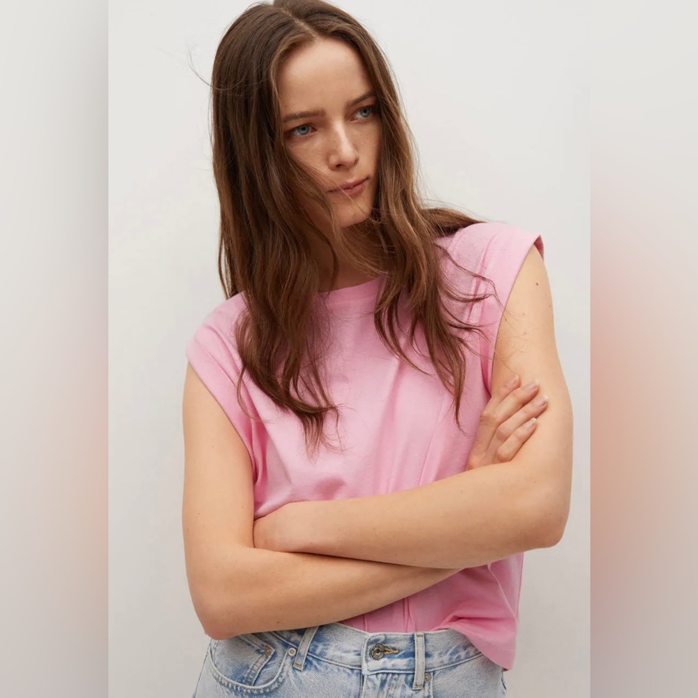 Mango pink top new with tags